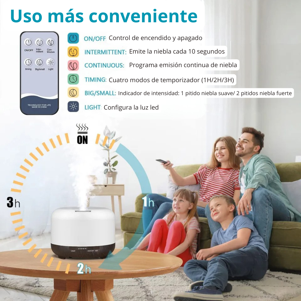 Difusor de Aceites Esenciales 3 en 1 LumiMist™